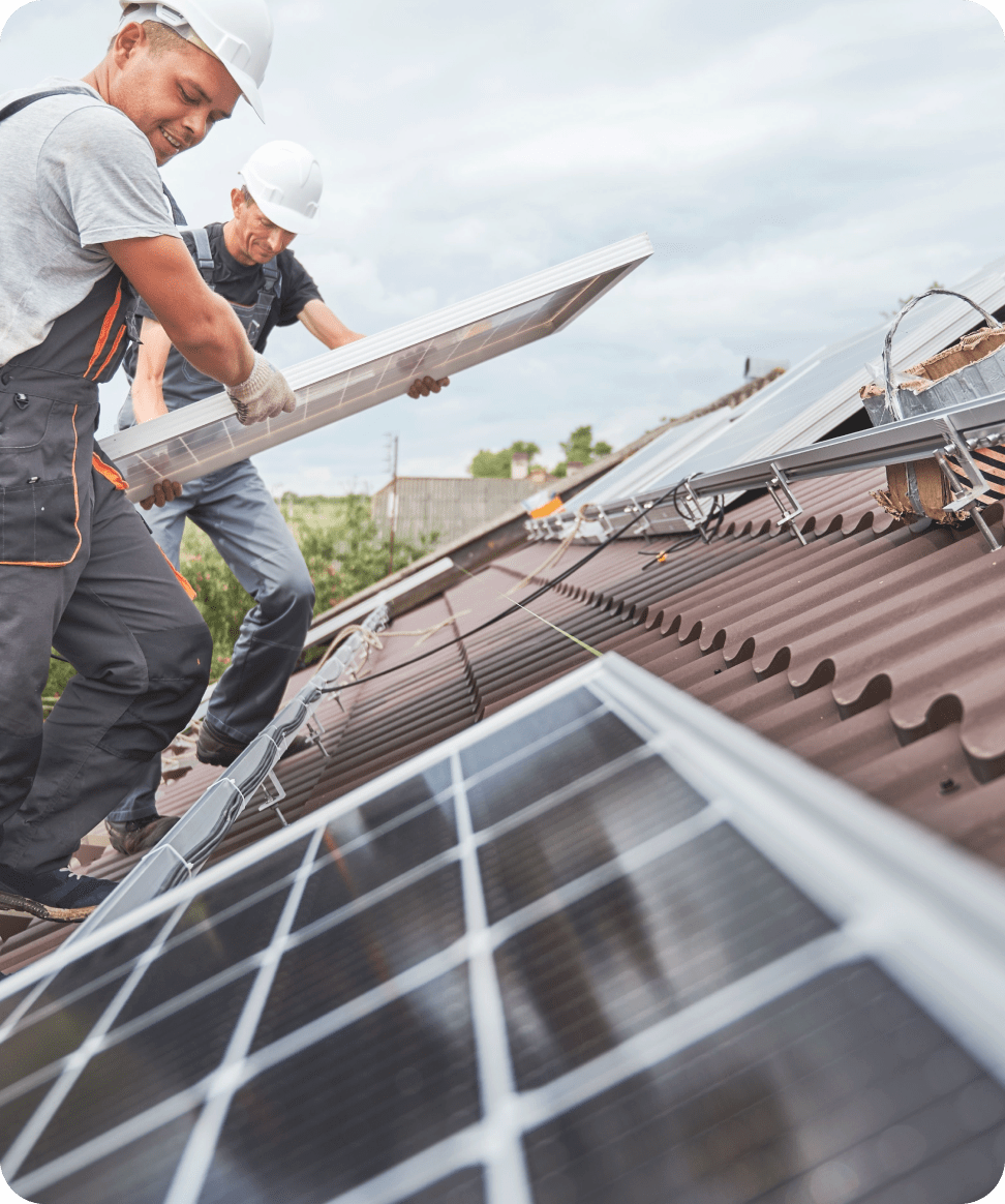 Solar Panels being installed