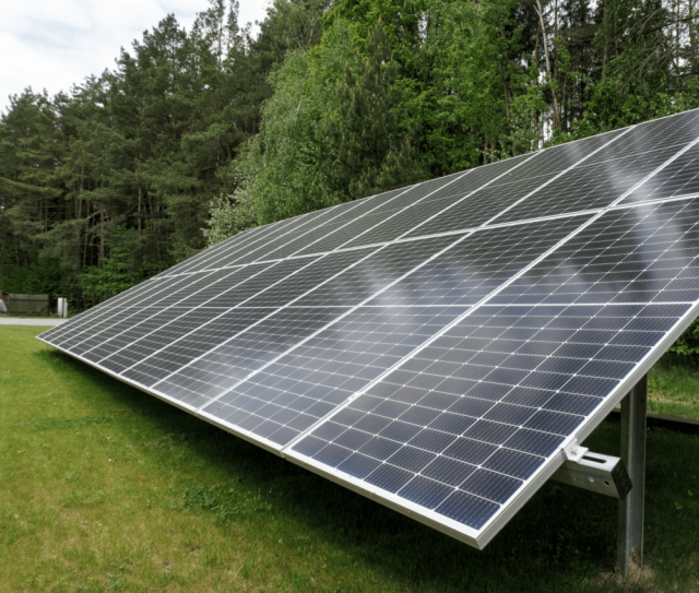 Ground mounted solar panels