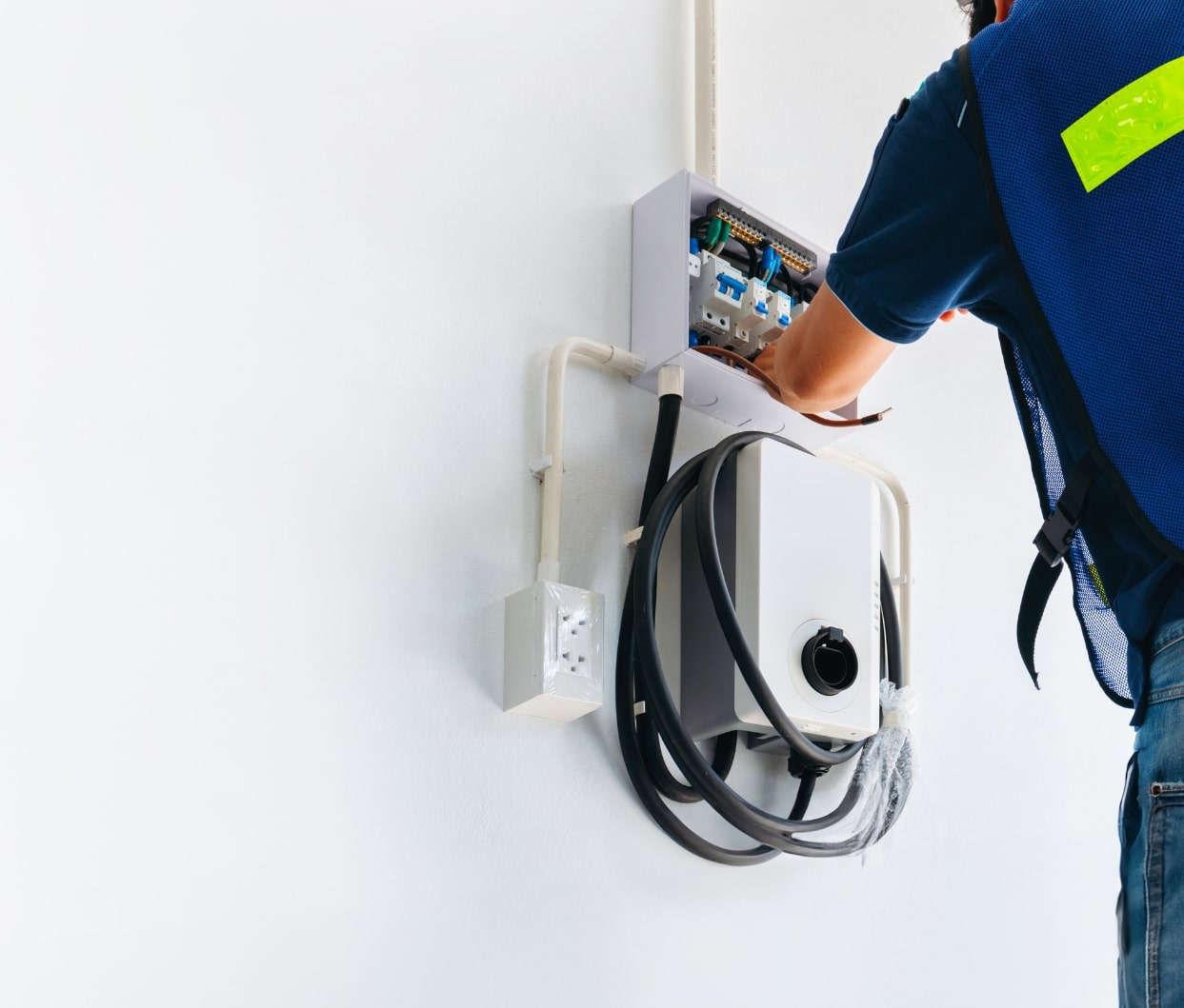 Residential EV Charger being Installed