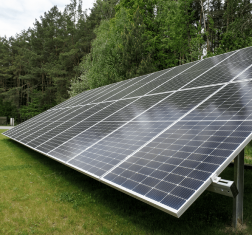 Ground mounted solar panels